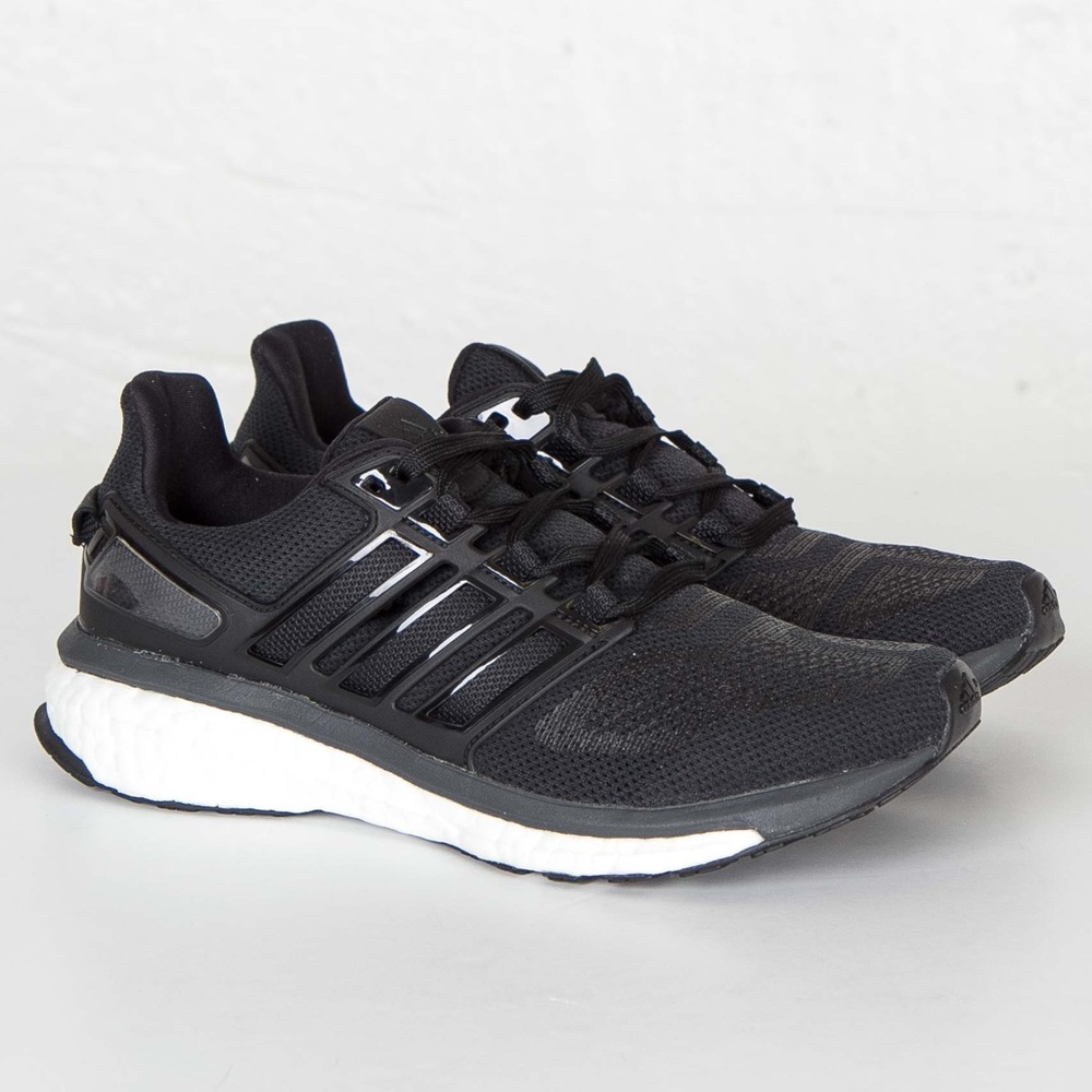 Adidas Womens Energy Boost 3 AQ1869 Black Low Top Lace Up Running Shoes Size 7.5